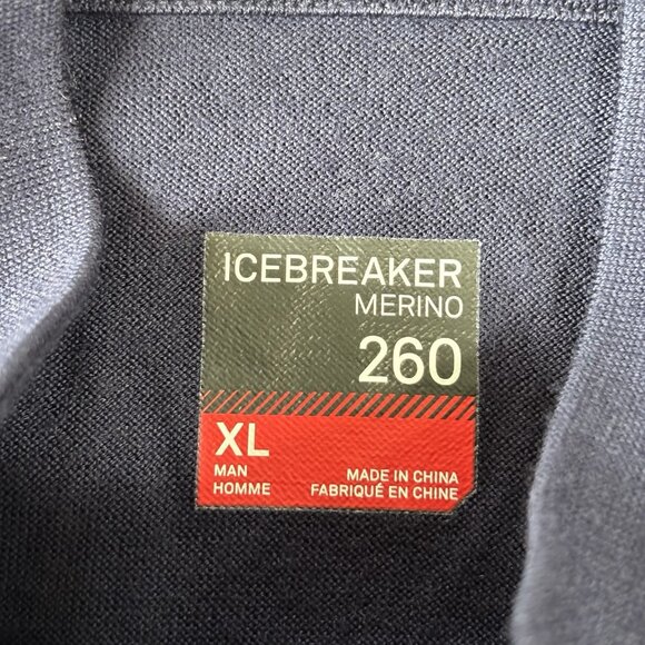 Icebreaker Merino Sweater Mens XL Blue 200 1/4 Zip Pullover Base Layer Techwear - Picture 10 of 16